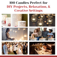 PARNOO tealights in holders deliver stable glow for events