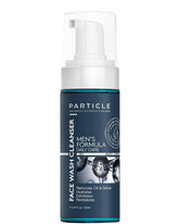 Particle Men's Face Wash bottle with foamy lather for daily cleansing.
