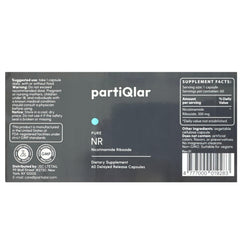 partiQlar NR capsules close-up, ready for daily energy support.