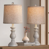 PARTPHONER traditional table lamps set 2 in rustic finish enhance living spaces with warm ambiance