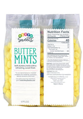 Party Sweets Yellow Buttermints on a table as a decorative centerpiece