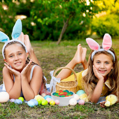 Partypom colorful bubble gum eggs in carton brighten desks and displays.