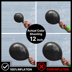 PartyWoo 10-inch black balloons ideal for mixed balloon garlands and table decorating ideas.