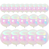 PartyWoo iridescent 10in foil balloon adding sparkling color to party decor