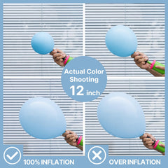 PartyWoo light blue 5-inch balloons perfect for tiny details and filler accents.