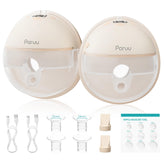 Paruu P16 wearable breast pump worn in a bra for hands-free pumping on the go
