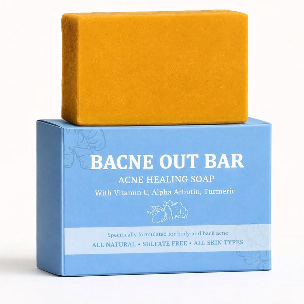 PARWENE Bacne Out Bar packaging for easy daily cleansing.