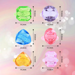 PASEMM gem rings random colors shapes spark surprise and imaginative pretend play.