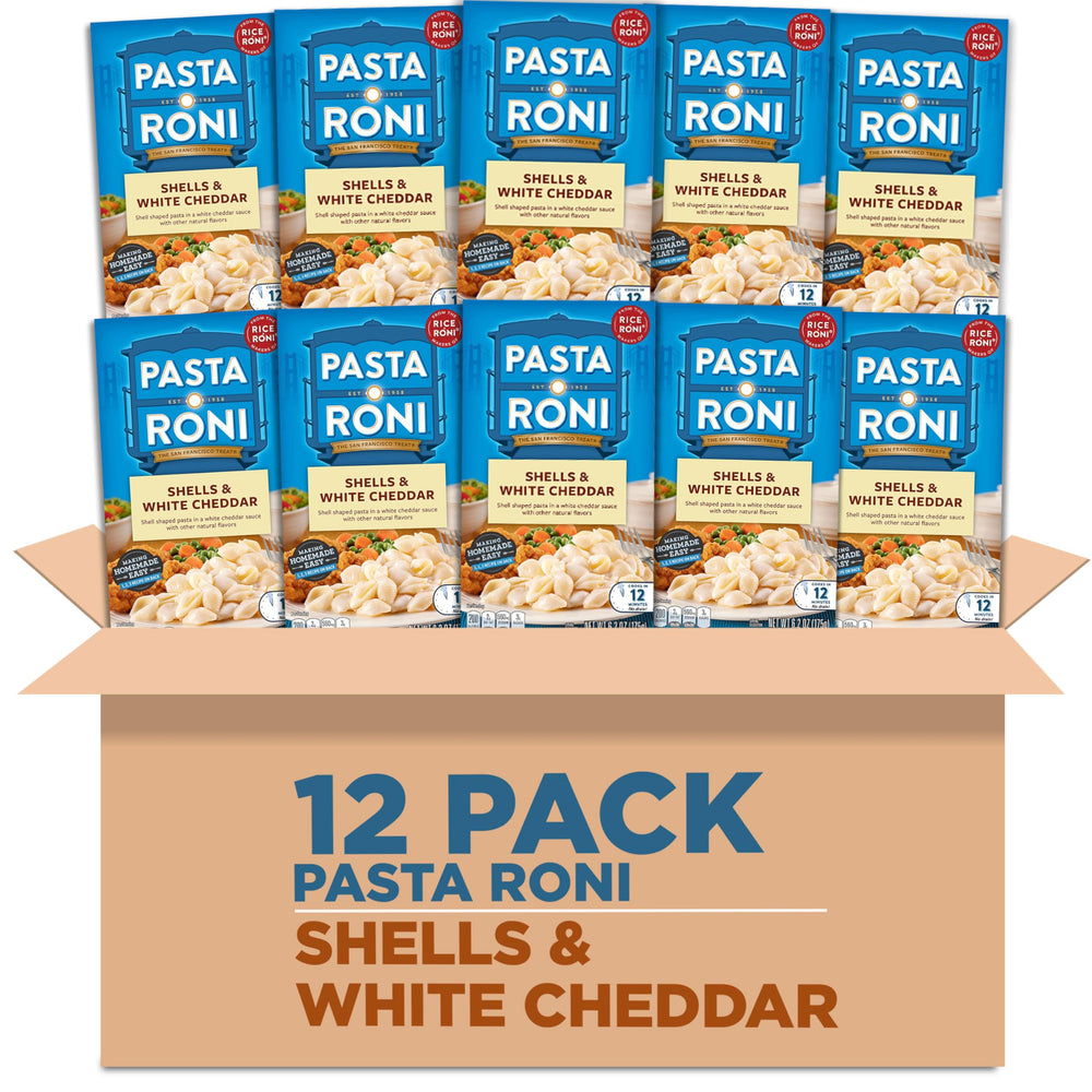Pasta Roni Shells and White Cheddar pack ready to heat for quick family meals