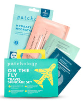 Patchology On The Fly travel face patches deliver quick hydration for refreshed skin.