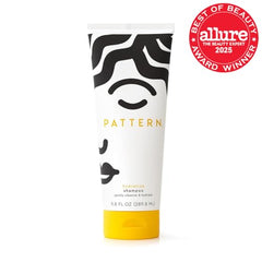 PATTERN Hydration Shampoo bottle closeup highlighting creamy texture for cleansing