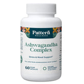 Pattern Wellness Ashwagandha Complex bottle with 60 vegan capsules for daily balance.