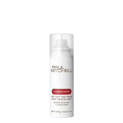 Paul Mitchell Hot Off The Press spray creating a protective barrier against heat during styling.