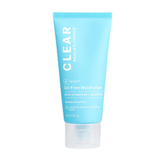 Paula's Choice CLEAR Oil-Free Moisturizer bottle shows weightless hydration for acne-prone skin.