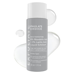 Paula's Choice Liquid Face Exfoliant bottle front, fragrance-free gentle daily exfoliation.
