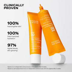 Paula's Choice SPF 50 label highlights UVA/UVB protection