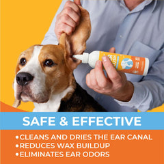 Paw Science ear cleaner aloe vera soothing image demonstrates gentle relief for irritated ears.