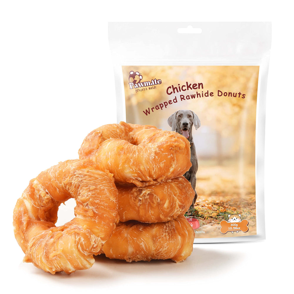 Pawmate large-breed donut ring close-up showing textured surface that may help clean teeth.