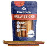 Pawstruck 8-12in bully stick for dogs, long-lasting chew.