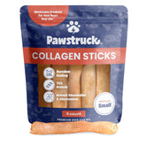 Pawstruck Beef Collagen Sticks packaging, premium single-ingredient dog chews for lasting enjoyment.