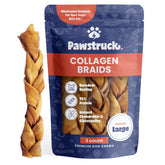 Pawstruck collagen braids 10-13 inch: long-lasting chew supporting dental care