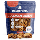 Pawstruck Natural Beef Collagen Braids hero image showing a long-lasting dog chew