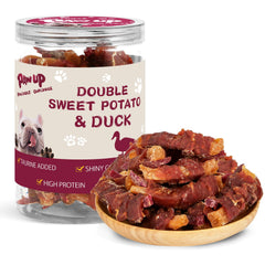 PAWUP Duck & Sweet Potato Duo Treats pack – tender chews for dogs