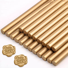 Paxcoo antique gold wax seal stick closeup for crisp invitation seals