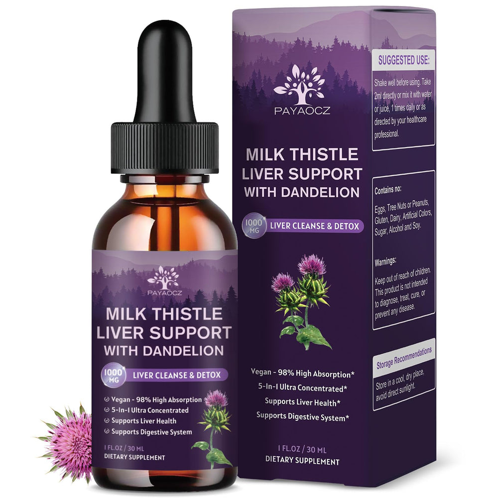PAYAOCZ Milk Thistle Drops bottle for easy daily use and liver wellness.