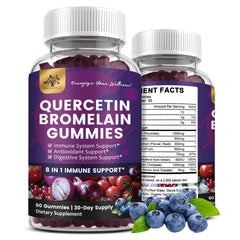 PAYAOCZ quercetin gummies in blueberry bottle for daily immune support.
