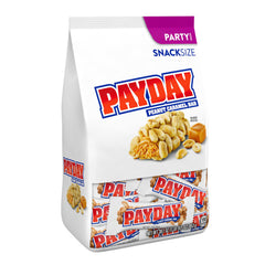 PAYDAY Snack Size bars being handed out at a gathering, convenient for sharing
