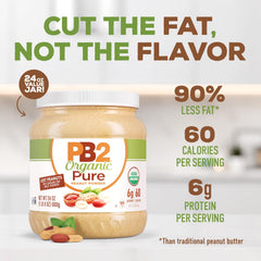 PB2 Easy to mix with water for creamy peanut butter.