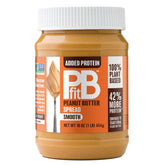 PBfit peanut butter spread jar, front view, protein-packed snack option.