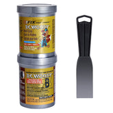 PC-Woody epoxy paste mixing tool aiding precise wood repairs