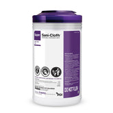 PDI Super Sani-Cloth wipe in pop-up dispenser for quick surface disinfection.
