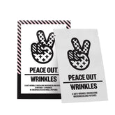 Peace Out microneedling patch application close-up for smoothing fine lines