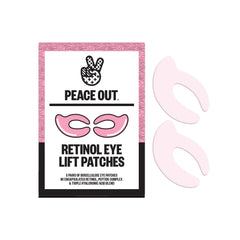Peace Out Retinol Eye Lift Patches cover the full eye area for smoothing.