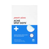 Peach Slices Acne Spot Dots 7mm patch on skin for absorption of blemish gunk