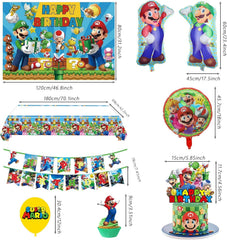 Peachpunk Mario banner adds a vibrant focal point for the celebration