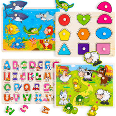 Peacurh alphabet peg puzzle for toddlers supports letter recognition and fine motor skills