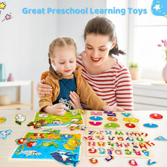 Peacurh marine animal peg puzzle introduces sea creatures and cognitive focus