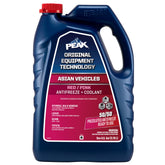 PEAK OET extended life bottle front shows red pink formula for Asian vehicles