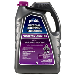 PEAK OET extended life violet coolant bottle for European vehicles, ready for 50-50 mix
