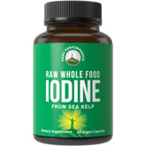 Peak Performance raw iodine bottle highlighting a potent whole-food source for daily wellness.