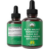 Peak Performance Wormwood Cleanse bottle pour for convenient daily use