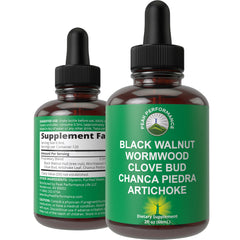 Peak Performance Wormwood Cleanse bottle pour for convenient daily use