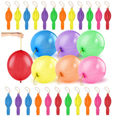 PEASUG punch balloons pack for kids, vibrant neon colors ideal for party decorations.