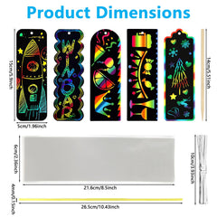 PEASUG bamboo scratching tools provide precise lines for rainbow designs.