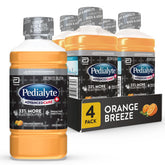 Pedialyte AdvancedCare Plus Orange Breeze bottle close-up for hydration