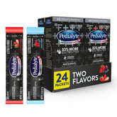 Pedialyte AdvancedCare Plus powder packets front view for on-the-go hydration.